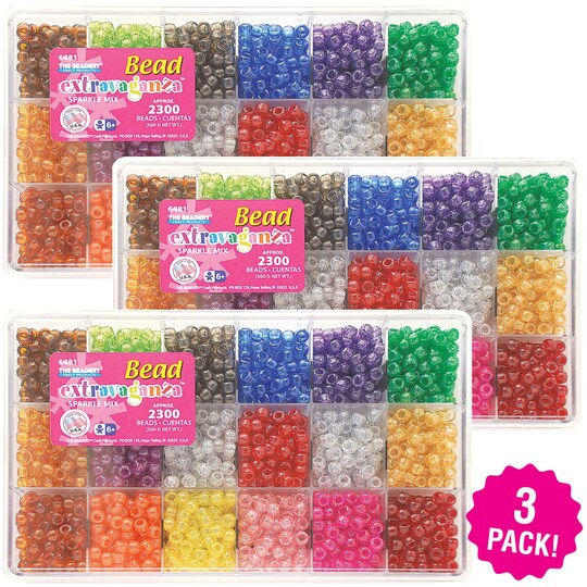 Multipack of 3 - Bead Extravaganza Bead Box Kit 19.75oz-All Sparkle